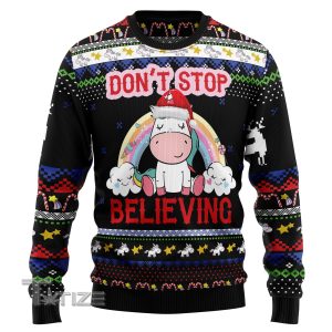 Unicorn Believing Christmas Ugly Christmas Sweater, Jumper- Fanshubus