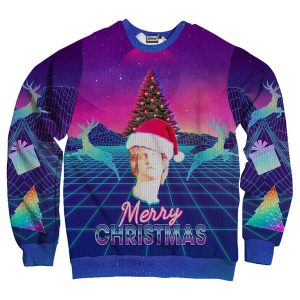 Vaporwave Christmas Ugly Christmas Sweater, Jumper For Men And Women - Fanshubus
