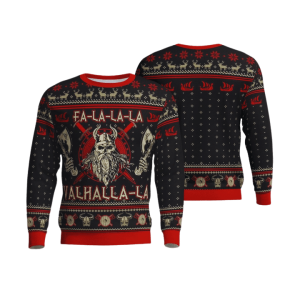 Viking Fa-La-La-La-La Valhalla-La Ugly Christmas Sweater, Jumper - Fanshubus