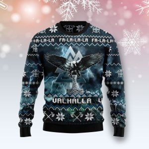 Viking Symbol Ugly Christmas Sweater, Jumper For Men &amp; Women Adult - Fanshubus
