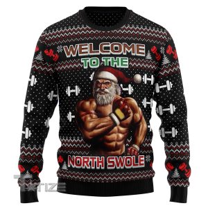 Welcome To The North Swole Ugly Christmas Sweater, Jumper- Fanshubus