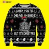 When You Are Dead Inside But It Is Christmas Horror Ugly Chrismas Sweater - Fanshubus