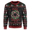 Xmas Hail Santa Candy Cane Summonings Ugly Christmas Sweater, Jumper - Fanshubus
