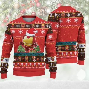 Xmas Ironman Ugly Sweater| Woolen Sweater Christmas Gift For Holiday| I love You 3000 Ugly Christmas Sweater, Jumper - Fanshubus