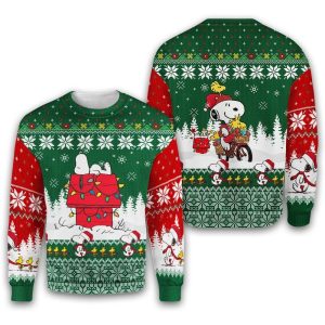 Xmas Snoopy Ugly Christmas Sweater, Jumper - Fanshubus