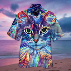 3d Cat Hawaiian Shirt- For men and women - Fanshubus