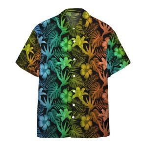 3D Light Colorful Tropical Hawaiian Shirt- For men and women - Fanshubus