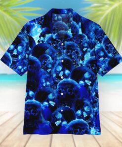 3d Skull Hawaiian Shirt- For men and women - Fanshubus