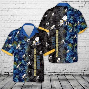 US Navy SEABEES Naval Construction Force (NCF) Hawaiian Shirt