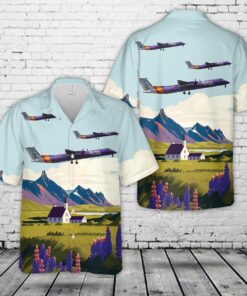 Flybe Bombardier Dash 8 Q400 Hawaiian Shirt