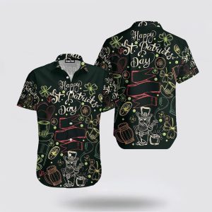 Happy St Patricks Day Irish Hawaiian Shirt, St Patricks Day Shirts, Shamrock Hawaiian Shirt
