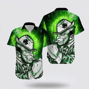 Irish Man Happy Patrick's Day Hawaiian Shirt, St Patricks Day Shirts, Shamrock Hawaiian Shirt