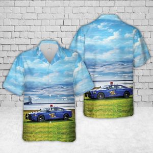 Michigan State Police Vehicles Hawaiian Shirt