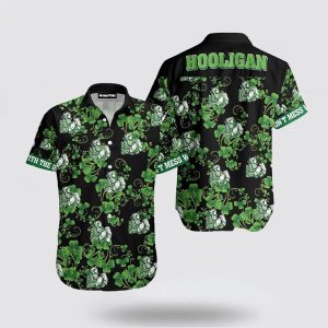 Shamrock Irish St. Patrick's Day Hawaiian Shirt, St Patricks Day Shirts, Shamrock Hawaiian Shirt
