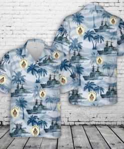 USS Harry W Hill DD-986 Hawaiian Shirt