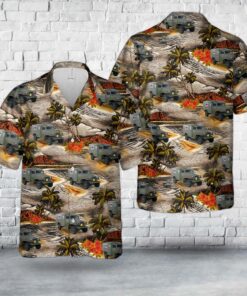 US Army Dodge WC-27 Ambulance Hawaiian Shirt