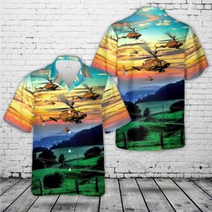 US Army OH-58D Kiowa Warrior helicopter 1ST Squadron, 17th Cavalry Regiment (1-17th Cavalry Regiment) Hawaiian Shirt