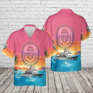 US Navy USS Lake Champlain (CG-57) Ticonderoga-class guided missile cruiser Hawaiian Shirt