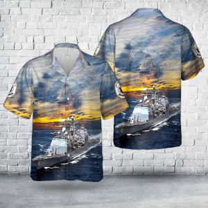 US Navy USS Yorktown (DDG-48/CG-48) Ticonderoga-class guided missile cruiser Hawaiian Shirt
