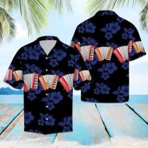 Accordion For Vacation Blue Nice Design Hawaiian Shirt- For men and women - Fanshubus