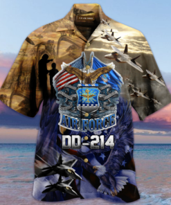 Air Force DD - 214 Hawaiian Shirt - For Men and Women - Fanshubus