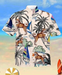 Akita Summer Beach Hawaiian Shirt - For Men and Women - Fanshubus