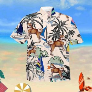 Akita Summer Beach Hawaiian Shirt - For Men and Women - Fanshubus