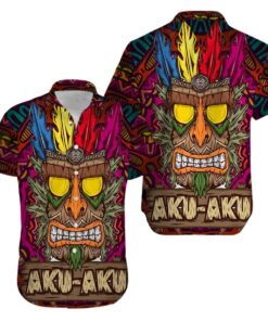 Aku Aku Tiki Hello Shirtummer Aloha Hawaiian Shirt- For men and women - Fanshubus