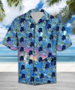 Alaska Aurora Alpine Forget Me Not Flower Hawaiian Shirt | For Men &amp; Women | Adult | Hw8597- For men and women - Fanshubus