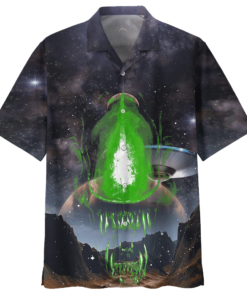 Alien Hawaiian Shirt (1) - For men and women - Fanshubus