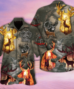 Aloha Shirts Deer Hunter Club Hawaiian Shirt - For Men and Women - Fanshubus