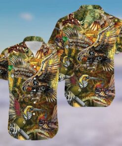 Aloha Shirts Steampunk Birds Hawaiian Shirt - For Men and Women - Fanshubus