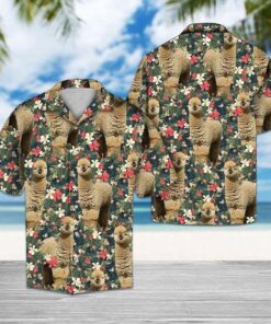 Alpaca Tropical Hawaiian Shirt .