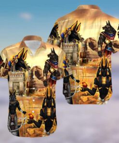 Amazing Anubis The Pyramid Ancient Egypt Hawaiian Shirt- For men and women - Fanshubus