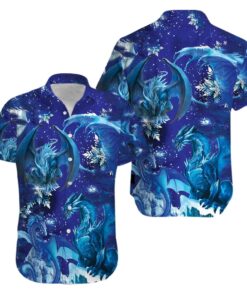 Amazing Blue Dragon Hawaiian Shirt- For men and women - Fanshubus