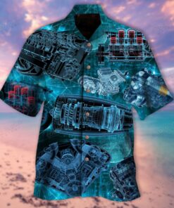 Amazing Blueprint Engines Hawaiian Shirt- For men and women - Fanshubus