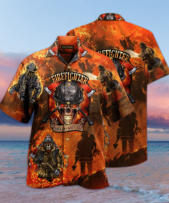 Amazing Courageous Firefighter Hawaiian Shirt- For men and women - Fanshubus