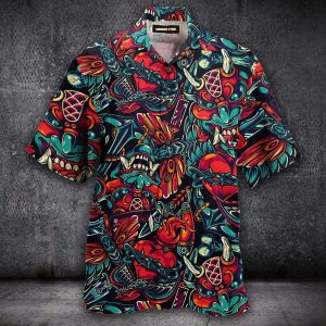 Amazing Devil Tattoo Aloha Hawaiian Shirt- For men and women - Fanshubus