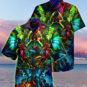 Amazing Dragon 3D All Over Printed Hawaiian Shirt  -  Unique Beach Shirt - For Men and Women Fanshubus