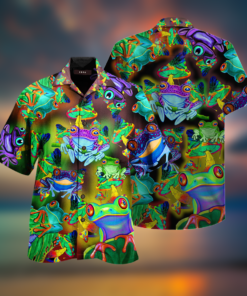 Amazing Frogs Mushrooms Hawaiian Shirt- For men and women - Fanshubus