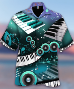 Amazing Green Piano Hawaiian Shirt- For men and women - Fanshubus