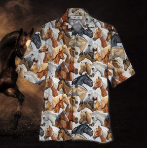 Amazing Horse Pattern Unisex Hawaiian Shirts- For men and women - Fanshubus