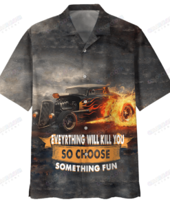 AMAZING HOT ROD ON FIRE HAWAIIAN SHIRT