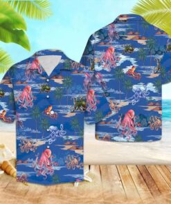 Amazing Octopus Hawaiian Shirt .