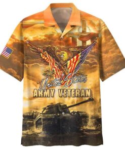 Amazing Patriot Eagle Us Army Veteran Hawaiian Shirt- For men and women - Fanshubus