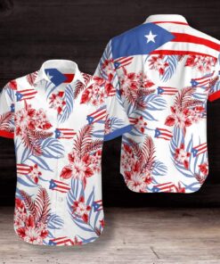 Amazing Puerto Rice Flag Tropical Hawaiian Shirt- For men and women - Fanshubus