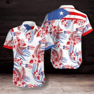 Amazing Puerto Rice Flag Tropical Hawaiian Shirt- For men and women - Fanshubus