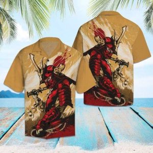 Amazing Red Samurai Hawaiian Shirt- For men and women - Fanshubus