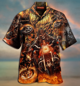 Amazing Skull Motorcycle Racing Hawaiian Shirt | Unisex | Adult | Hw2259- For men and women