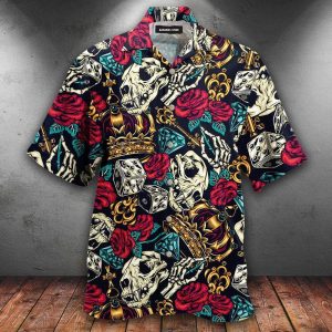 Amazing Tattoo Skull Crown Aloha Hawaiian Shirt- For men and women - Fanshubus